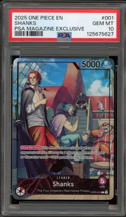 One Piece CCG Shanks PSA Magazine Exclusive Promo OP09-001 PSA 10 Gem Mint - Image 1