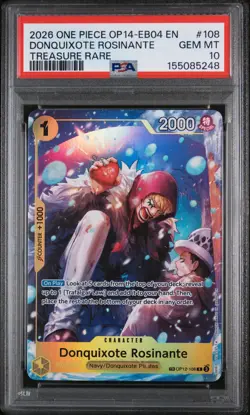 2026 ONE PIECE OP14-EB04-THE AZURE SEA'S SEVEN #108 DONQUIXOTE ROSINANTE PSA 10 - Image 1