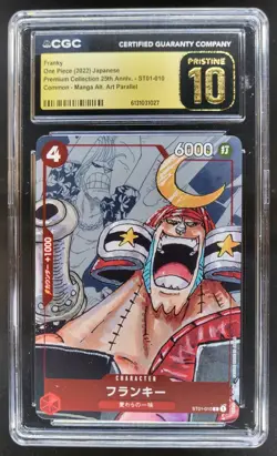 2022 ONE PIECE JP FRANKY 25TH MANGA ALT ART ST01-010 CGC 10 PRISTINE B KN3 - Image 1