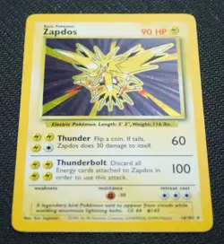 Zapdos 16/102 Holo Rare Unlimited Base Set 1999 - Pokemon Card TCG (NM) - Image 3
