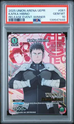 Union Arena TCG Kafka Hibino Winner Promo Alt Art Holo PSA 10 Gem Mint Kaiju - Image 1