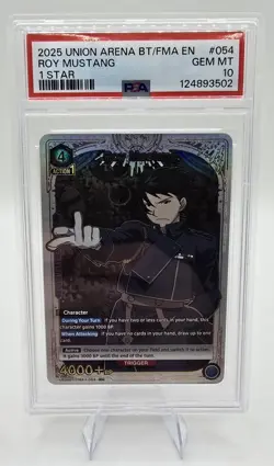 Roy Mustang 2025 Fullmetal Alchemist Union Arena FMA-1-054 Rare* PSA 10 - Image 1
