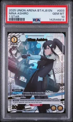 Union Arena TCG Mina Ashiro Alt Art Holo PSA 10 Gem Mint Kaiju No 8 - Image 1
