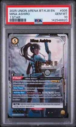 Union Arena TCG Mina Ashiro Alt Art Holo PSA 10 Gem Mint Kaiju No 8 - Image 1