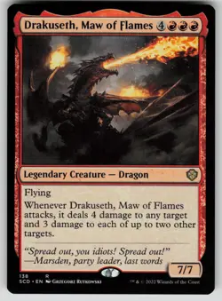 Drakuseth, Maw of Flames Normal R Starter Commander Decks 138 NM - Image 1