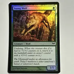 Young Wolf 134/158 Common FOIL Card Dark Ascension Magic the Gathering MTG LP - Image 1