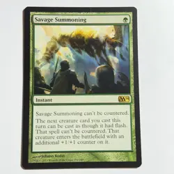 Savage Summoning 194 R Magic 2014 (M14) Magic the Gathering MTG LP - Image 1
