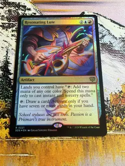 Resonating Lute - Foil Secrets of Strixhaven MTG - Image 1