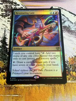 Resonating Lute - Foil Secrets of Strixhaven MTG - Image 3