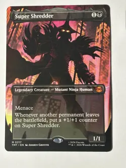 Super Shredder 0217 Borderless NM MTG TMNT Universes Beyond - Image 1
