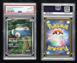 Art Rare - Snorlax Japanese Pokemon Scarlet & Violet 151 sv2a PSA 10 GEM MT - Image 3