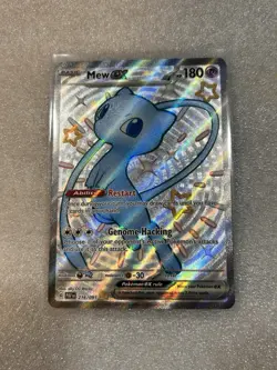 Pokemon Mew ex SV: Paldean Fates 216/091 Full Art Holo Shiny Ultra Rare 180 HP - Image 1