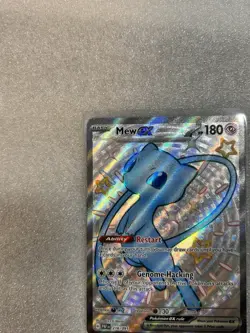 Pokemon Mew ex SV: Paldean Fates 216/091 Full Art Holo Shiny Ultra Rare 180 HP - Image 4