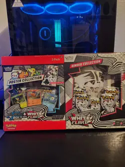 Pokemon Black Bolt and White Flare Binder + Poster Collection Sam's Club Bundles - Image 1