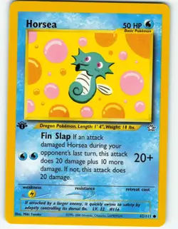 Horsea - 1st Edition - 62/111 Neo Genesis - Pokemon TCG - 2000 - Image 1