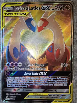 Pokemon Latias & Latios GX TAG TEAM Alternate Full Art Ultra Rare Holo 170/181 - Image 3