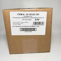 Pokemon TCG Team Rocket’s Mewtwo ex League Battle Deck - SEALED CASE 6 BOXES - Image 1