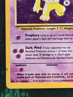Hypno 8/62 Holo R Fossil Unlimited Holo HP Pokemon - Image 5