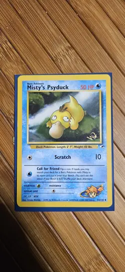 Misty's Psyduck 54/132 W Stamped Promo Pokemon TCG Gym Heroes WOTC - Image 1