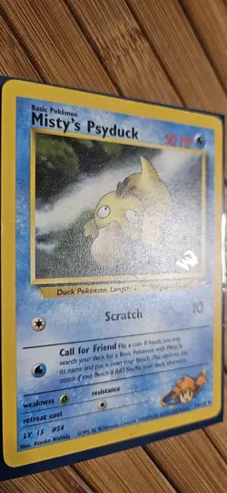 Misty's Psyduck 54/132 W Stamped Promo Pokemon TCG Gym Heroes WOTC - Image 2