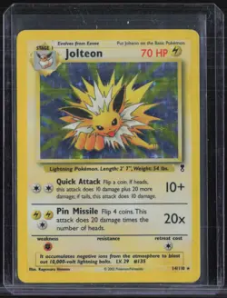 2002 Pokemon Legendary Collection Holo Foil #14 Jolteon - Image 1