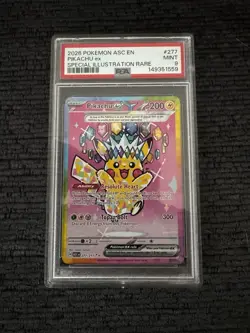 Pokemon Pikachu ex 277/217 Ascended Heroes Special Illustration Holo PSA 9 - Image 1