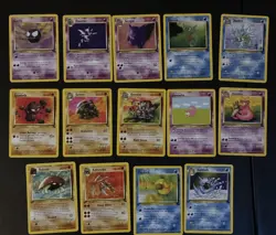 Wizards of the Coast Pokemon Fossil 14-Card Lot Gastly Haunter Gengar - Image 1