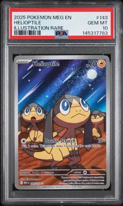 PSA 10 2025 POKEMON MEG EN-MEGA EVOLUTION | ILLUSTRATION RARE HELIOPTILE 143 - Image 1