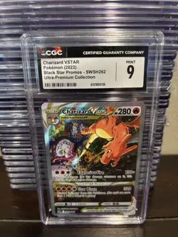 Pokemon Charizard VSTAR SWSH262 Black Star Promo Holo Ultra-Premium CGC 9 2022 - Image 1
