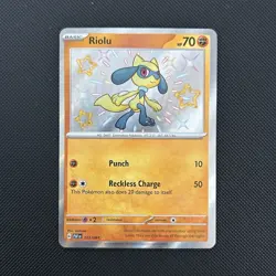 Pokemon TCG SV: Paldean Fates Riolu 173/091 Baby Shiny NM - Image 1