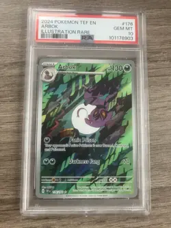 PSA 10 GEM MINT Arbok, SV Temporal Forces Pokemon Illustartion Rare , 176/162 - Image 1