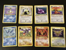 Wizards Pokemon Fossil Set 8-Card Lot Lapras Snorlax Ditto Dragonite Articuno - Image 1