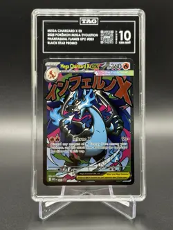 Charizard X Ex 023 Black Star Promo Mega Evolution UPC 2025 TAG 10 - Image 1