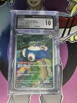 Snorlax 181/165 Art Rare - CGC Gem Mint 10 - Japanese 151 - Pokemon TCG 2023 - Image 1