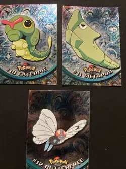 Pokemon: Topps (TV Animation)- 3 Card Foil Lot: Butterfree Evo Line - Image 1