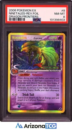 Pokemon 2006 Ninetales 8/101 Delta Species Reverse Holo Dragon Frontiers PSA 8 - Image 1