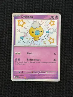 Pokemon TCG Scarlet & Violet Paldean Fates Drifloon Shiny Holo 155/091 - Image 1