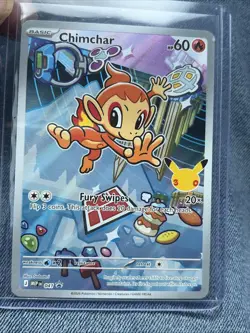 Pokemon First Partner Illustration Rare Chimchar 30th Anniversary-NM - Image 1