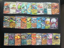 305 Pokemon Card Lot Mega EX V Vstar Reverse Holo + Pismatic Evolutions Binder - Image 1