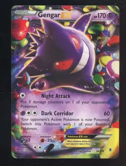 Pokemon TCG Phantom Forces Gengar EX Box 34/199 Gnegar EX Ultra Rare - Image 1