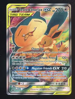 Pokemon TCG SM Black Star Promos #SM169 Eevee & Snorlax Tag Team - Image 1
