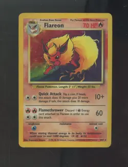 Pokemon TCG Jungle Unlimited 3/64 Flareon Holo Rare - Image 1