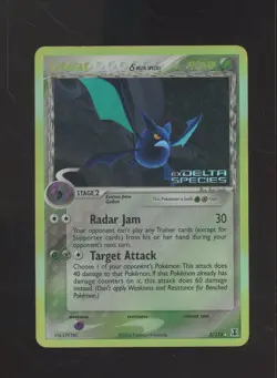 Pokemon TCG EX Delta Species 2/113 Crobat Reverse Holo - Image 1