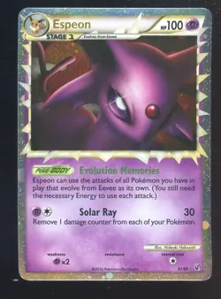 Pokemon TCG Undaunted 81/90 Espeon Holo Rare - Image 1