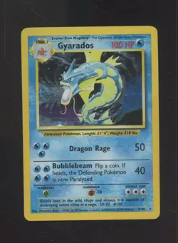 Pokemon TCG Base Set Unlimited 6/102 Gyarados Holo Rare - Image 1