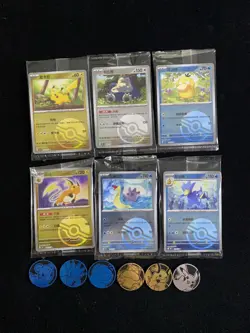 2025 Pokemon TCG S-Chinese Snorlax Pikachu Ball Holo Coin Sealed Lot*12 AT88 - Image 1