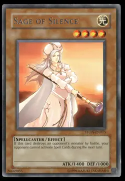 Sage of Silence STON-EN015 Rare Yu-Gi-Oh Unlimited Lightly Played - Image 1
