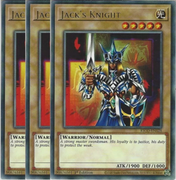Jack's Knight x3 KICO-EN028 Yu-Gi-Oh! TCG 1st Ed Rare Playset - Image 1