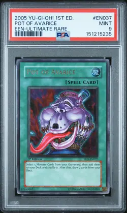Pot Of Avarice EEN-EN037 Ultimate Rare 1st Edition Yugioh PSA 9 *235 - Image 1