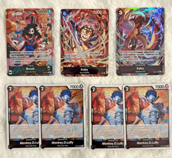 Bandai One Piece Brook Leader OP15-022 L Alt Art LOT. 7X BLACK Koby Alt Kaku MT. - Image 1